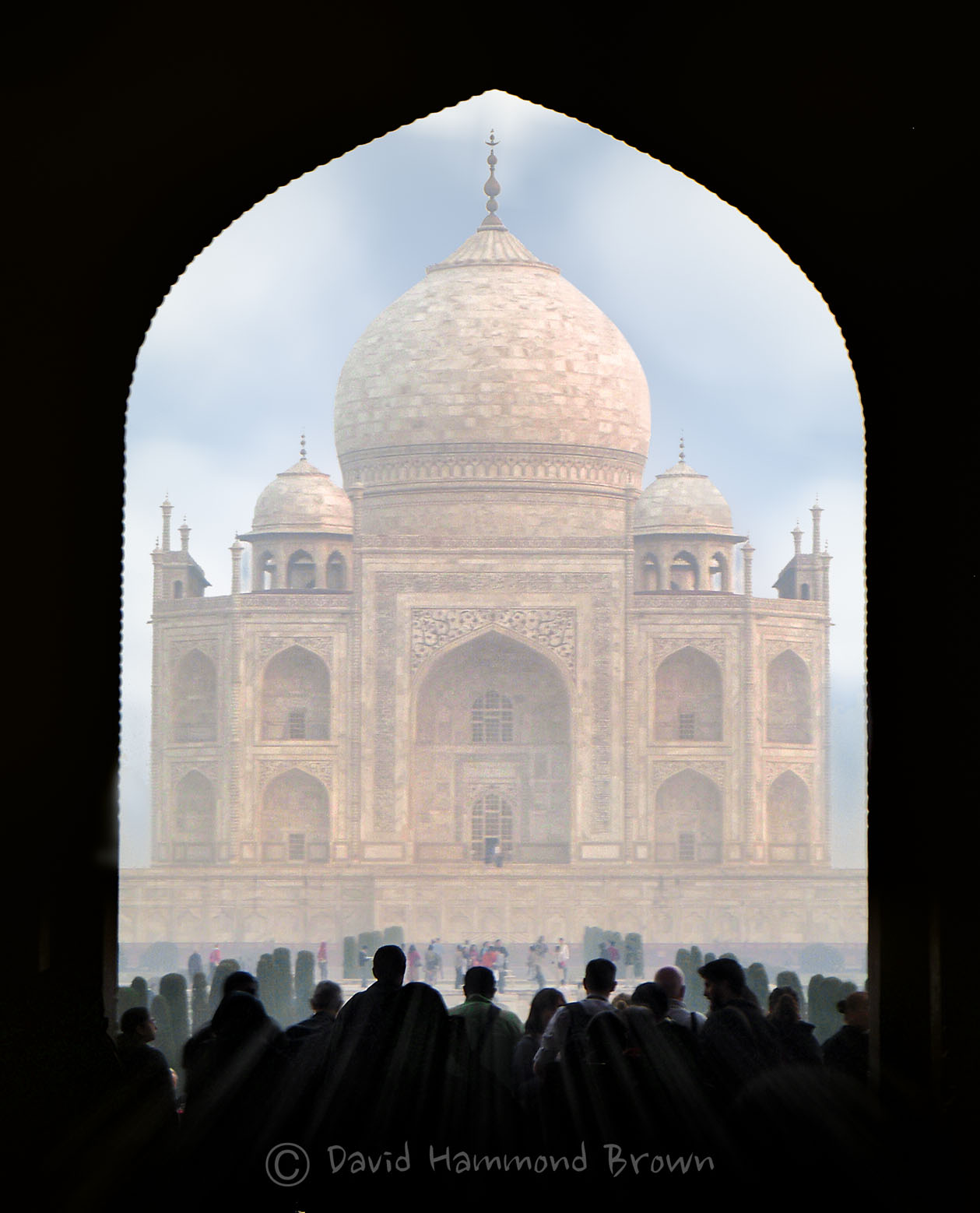 David Hammond Brown Photography - Taj and Crowd - Taj Mahal, India